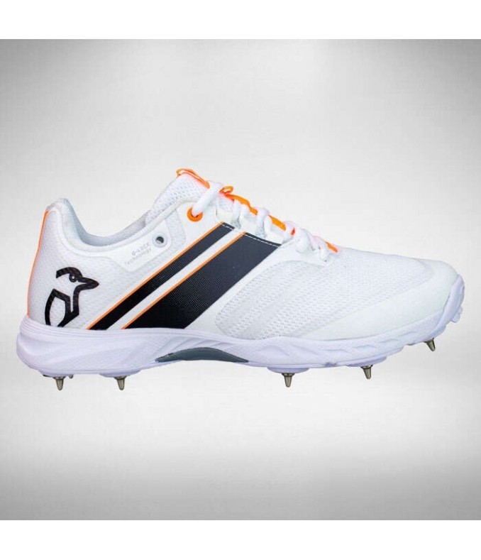 Kookaburra KC 2.0 Spike Cricket Shoes - Black/Orange (2021)